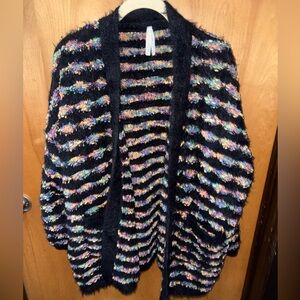 Dreamers Colorful Striped Knit Cardigan size XL